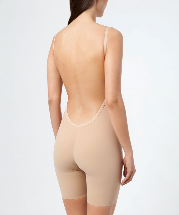 Plunge front low back bodysuit