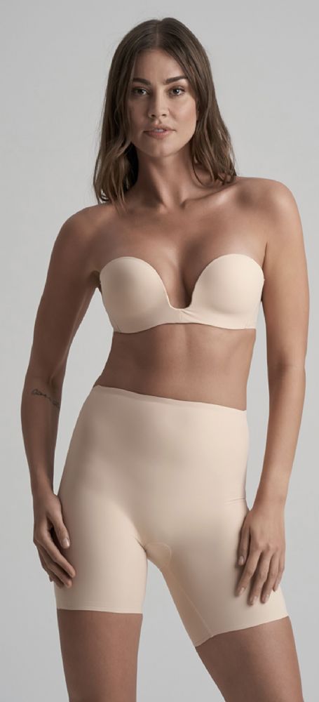 Bye Bra Low Back Mid Waist Smoothing Shorts - Caffe Latte