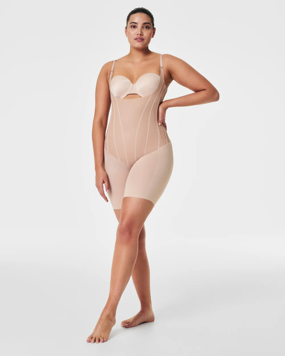SPANXsupersculpt™ TotalContour Open-Bust Mid-Thigh Bodysuit