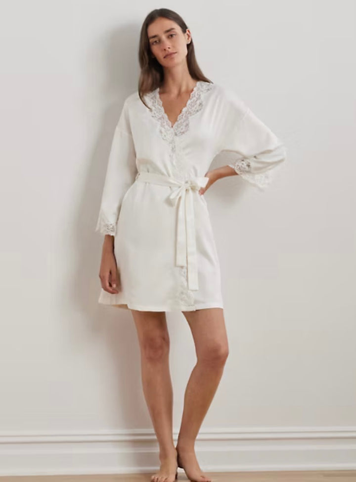 Ralph Lauren Satin Robe - Ivory