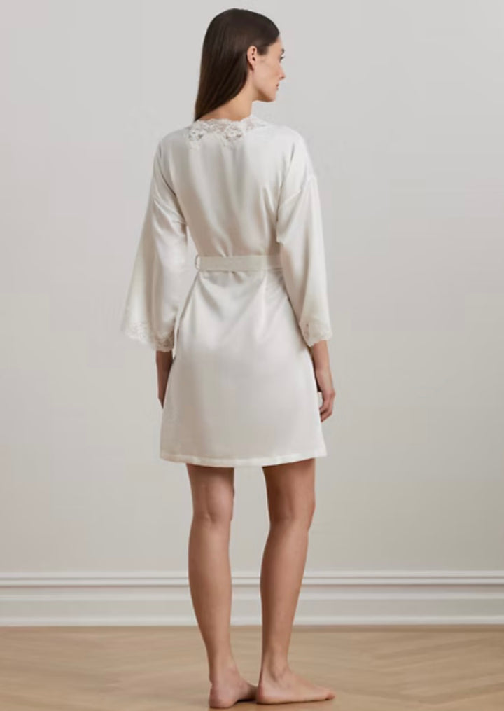 Ralph Lauren Satin Robe - Ivory