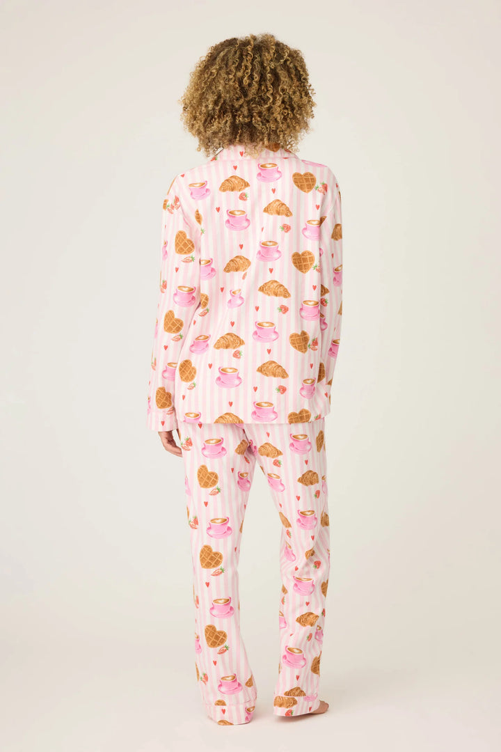 PJ Salvage Brunch Club Breakfast 3-Piece Flannel PJ Set