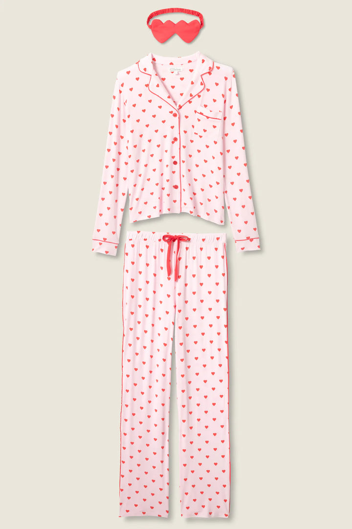 Wildest Dreams Heart Print 3-Piece PJ Set