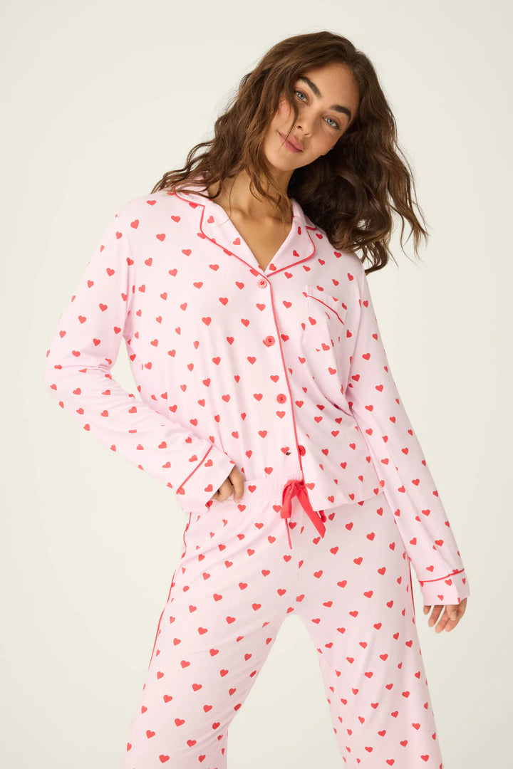 Wildest Dreams Heart Print 3-Piece PJ Set