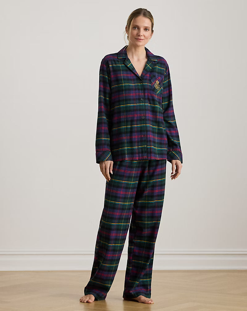 Plaid Brushed Twill Sleep Set