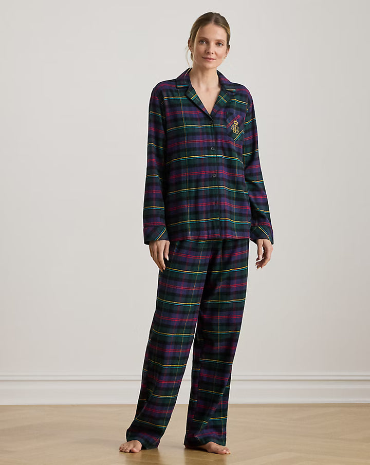 Plaid Brushed Twill Sleep Set