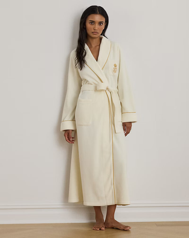 Microfleece Long Shawl-Collar Robe