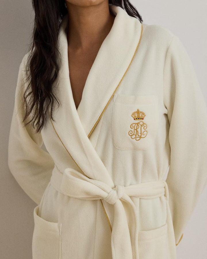 Microfleece Long Shawl-Collar Robe