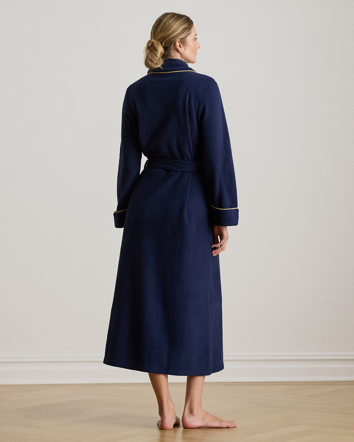 Microfleece Long Shawl-Collar Robe