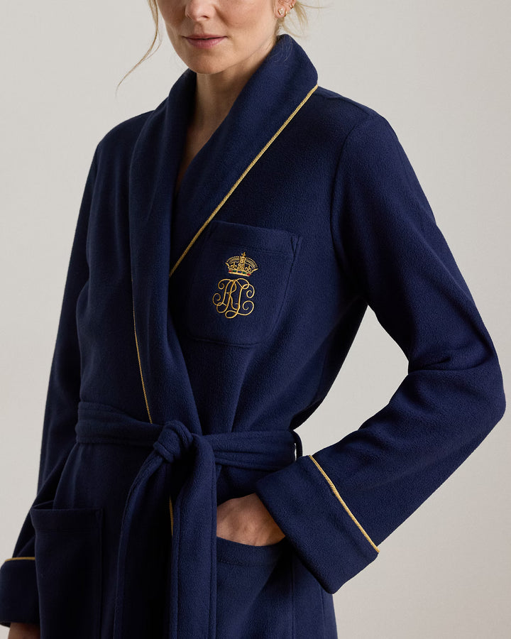 Microfleece Long Shawl-Collar Robe